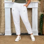 Pantalon confort stretch femme JST T38-T52 - blanc - 58