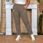 Pantalon confort stretch femme JST T38-T52 - taupe - 58