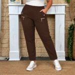 Pantalon confort stretch femme JST T38-T52 - marron-fonce - 58