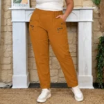 Pantalon confort stretch femme JST T38-T52 - moutarde - 58