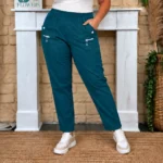Pantalon confort stretch femme JST T38-T52 - bleu-canard - 58