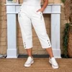 Pantacourt stretch confort T38-T52 - blanc - 58