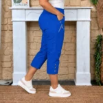 Pantacourt stretch confort T38-T52 - bleu-royal - 58