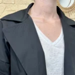 Veste trench court Tendance - noir - taille-unique