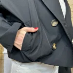 Veste trench court Tendance - noir - taille-unique