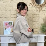 Veste trench court Tendance - beige - taille-unique