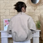 Veste trench court Tendance - beige - taille-unique