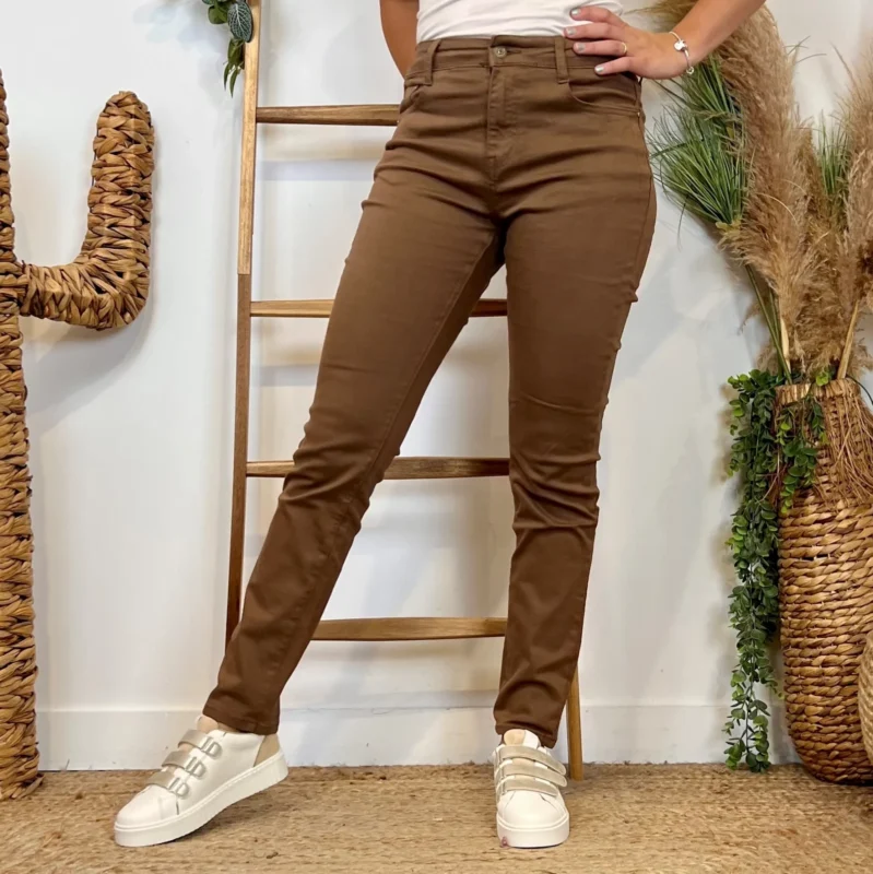 Jean droit femme camel - VOGGO - camel - 44