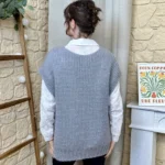 Pull femme maille sans manches à boutons « Tendance » - gris - taille-unique