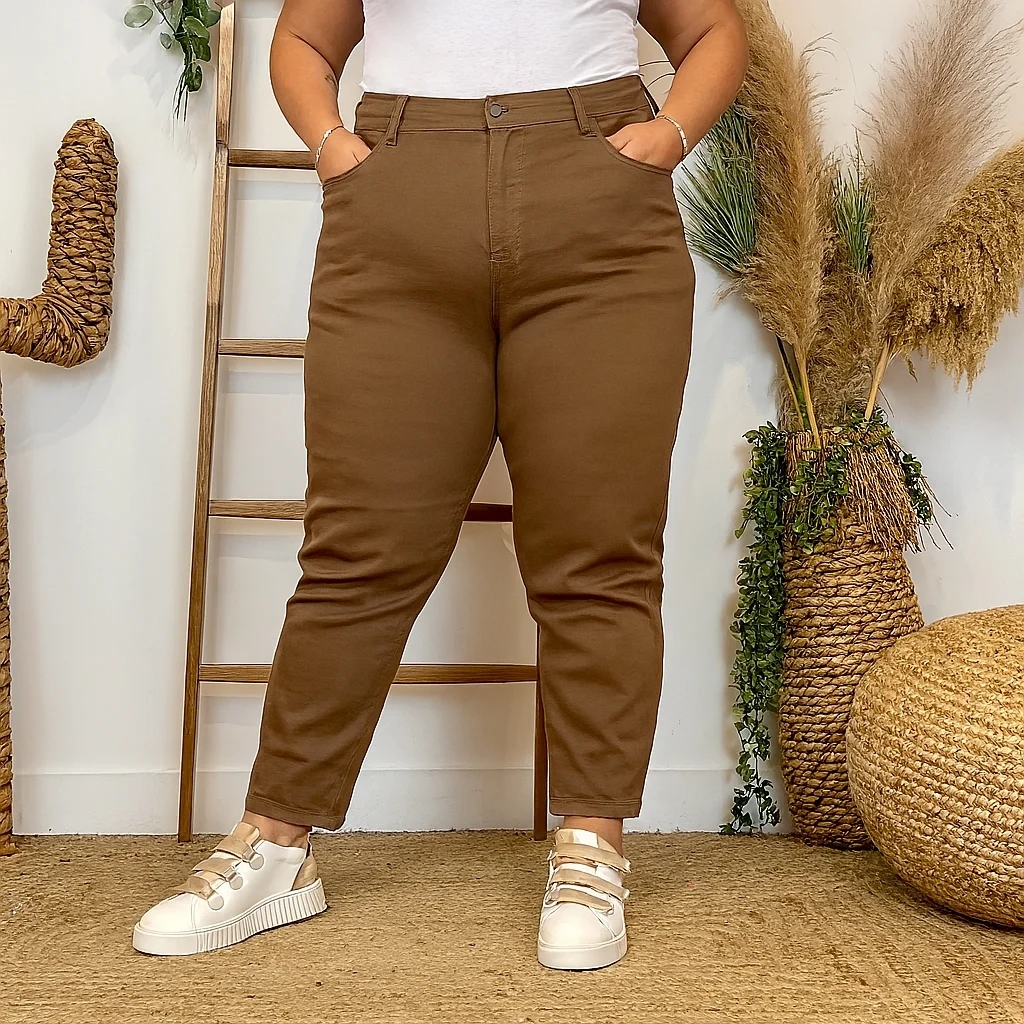 Jean 7/8ème beige femme VOGGO T42-T50