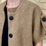 Pull-veste femme boutonné manches larges « Tendance » - camel - taille-unique