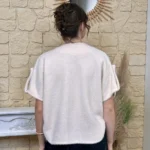 Pull-veste femme boutonné manches larges « Tendance » - ecru - taille-unique