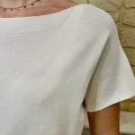 Pull femme col bateau maille fine « Tendance » - ecru - taille-unique