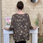 Tunique oversize imprimé léopard « Tendance » - marron - taille-unique-grande-taille