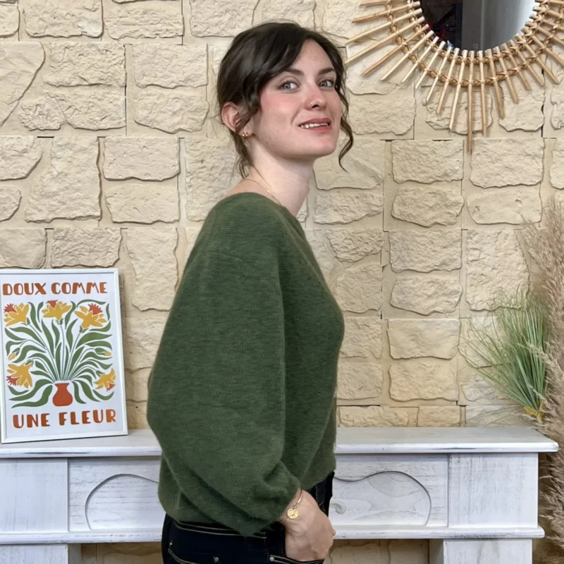 Gilet femme en maille douce - kaki - taille-unique