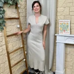 Robe longue aspect lainage « Tendance » - beige - taille-unique