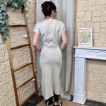 Robe longue aspect lainage « Tendance » - beige - taille-unique