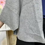 Gilet cape col chemise femme « Tendance » - gris - taille-unique