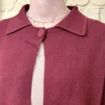 Gilet cape col chemise femme « Tendance » - bordeaux - taille-unique