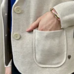 Veste blazer femme en maille « Tendance » - beige - taille-unique