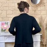Veste blazer femme en maille « Tendance » - noir - taille-unique