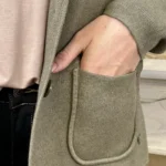 Veste blazer femme en maille « Tendance » - kaki - taille-unique
