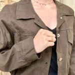 Veste courte femme esprit surchemise « Tendance » - marron - taille-unique