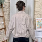 Veste courte femme esprit surchemise « Tendance » - beige - taille-unique
