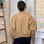 Veste courte femme esprit surchemise « Tendance » - camel - taille-unique