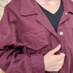 Veste courte femme esprit surchemise « Tendance » - bordeaux - taille-unique