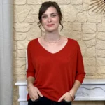 Pull femme maille fine col V « Tendance » - fonce-rouge - taille-unique
