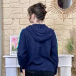 Gilet zippé à capuche femme MAËLLE - marine - taille-unique