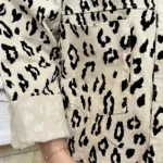 Veste femme imprimée léopard - beige - taille-unique