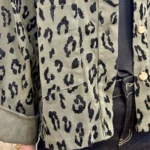 Veste femme imprimée léopard - kaki - taille-unique