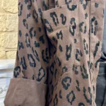 Veste femme imprimée léopard - marron - taille-unique