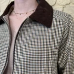 Veste zippée pied-de-poule « Tendance » (T38-T40) - camel - 40