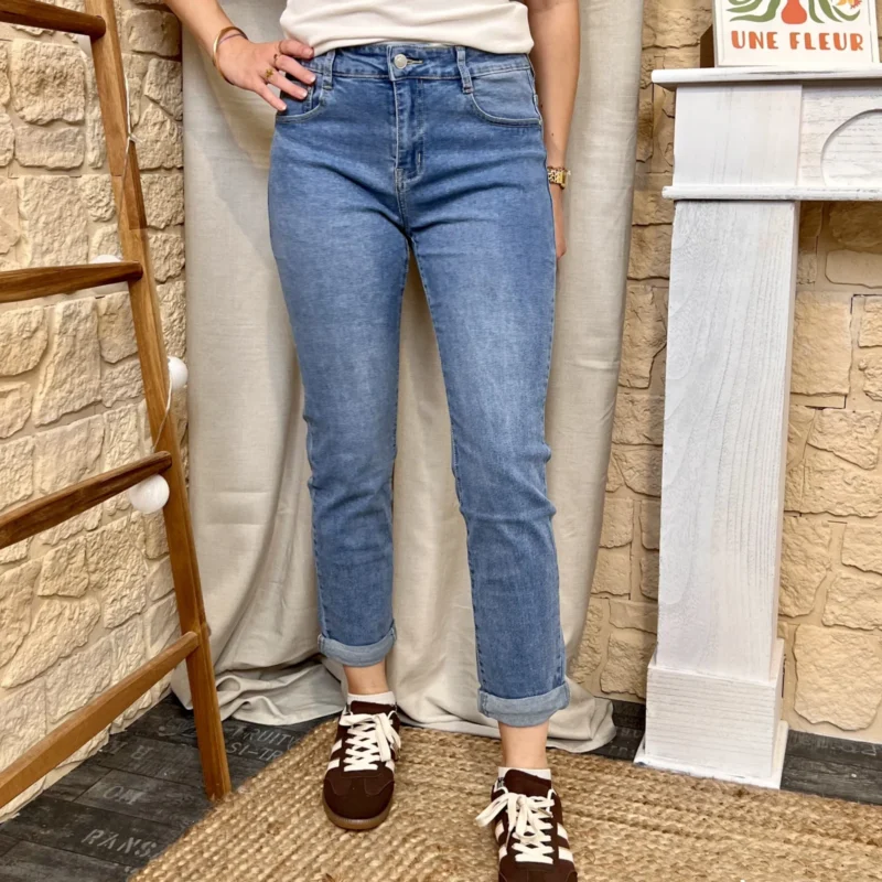Jean 7/8ème denim clair VOGGO (T36-T44)
