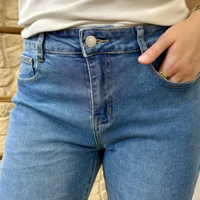 Jean 7/8ème denim clair VOGGO (T36-T44) - denim-clair - 44