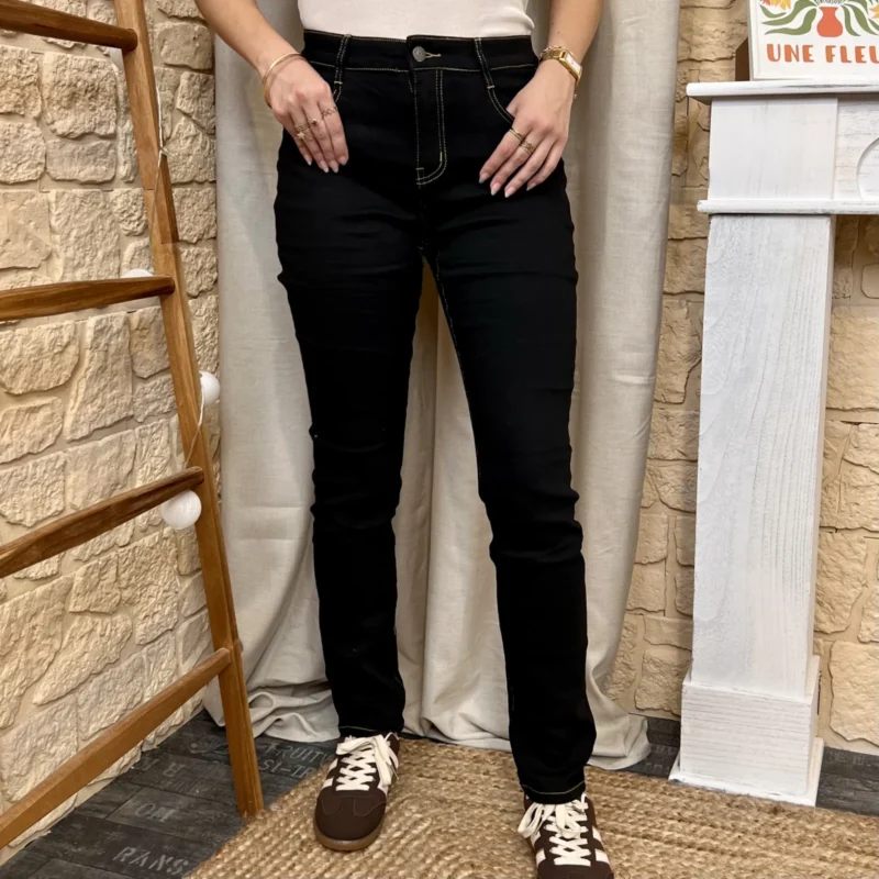 Jean Slim noir surpiqué VOGGO