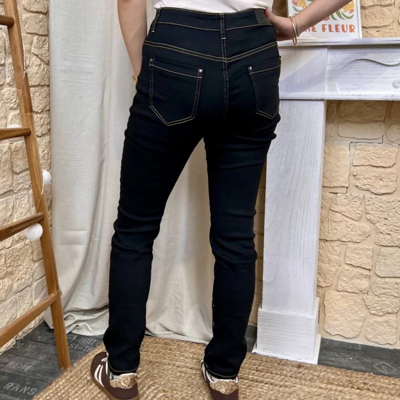 Jean Slim noir surpiqué VOGGO - noir-beige - 44