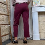 Jogging femme 2 bandes côtés - Taille unique - bordeaux - taille-unique