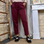 Jogging femme 2 bandes côtés - Taille unique - bordeaux - taille-unique