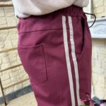 Jogging femme 2 bandes côtés - Taille unique - bordeaux - taille-unique