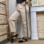 Jogging femme 2 bandes côtés - Taille unique - camel - taille-unique