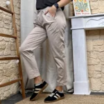 Jogging femme 2 bandes côtés - Taille unique - beige - taille-unique