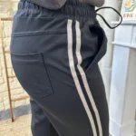 Jogging femme 2 bandes côtés - Taille unique - noir - taille-unique