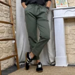 Jogging femme 2 bandes côtés - Taille unique - kaki - taille-unique