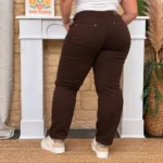 Jean droit marron femme VOGGO T42-T50 - marron - 50