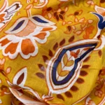 Foulard motif cachemire coton femme - moutarde - sans-taille