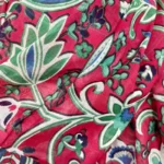 Foulard motif cachemire coton femme - framboise - sans-taille